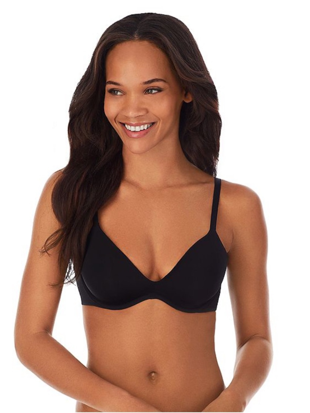 NWT So smooth t-shirt bra black tie size 36A